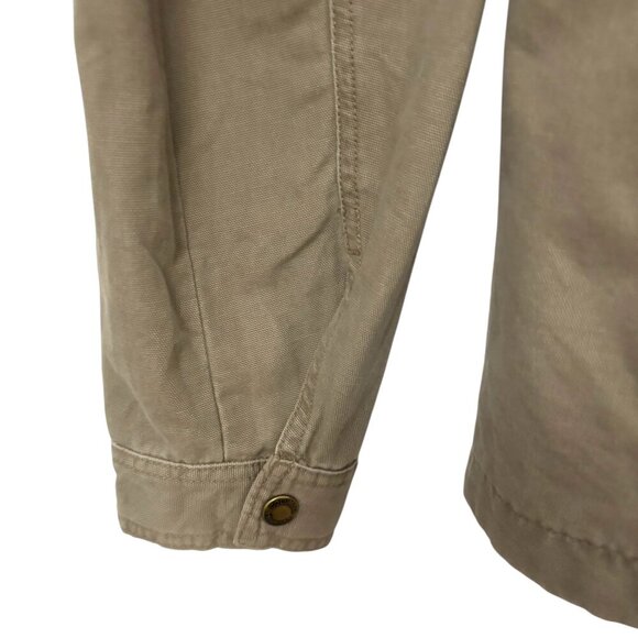 COLUMBIA Utility Jacket Full Zip Dark Khaki Womens Size Large Multiple Pockets - Picture 2 of 10